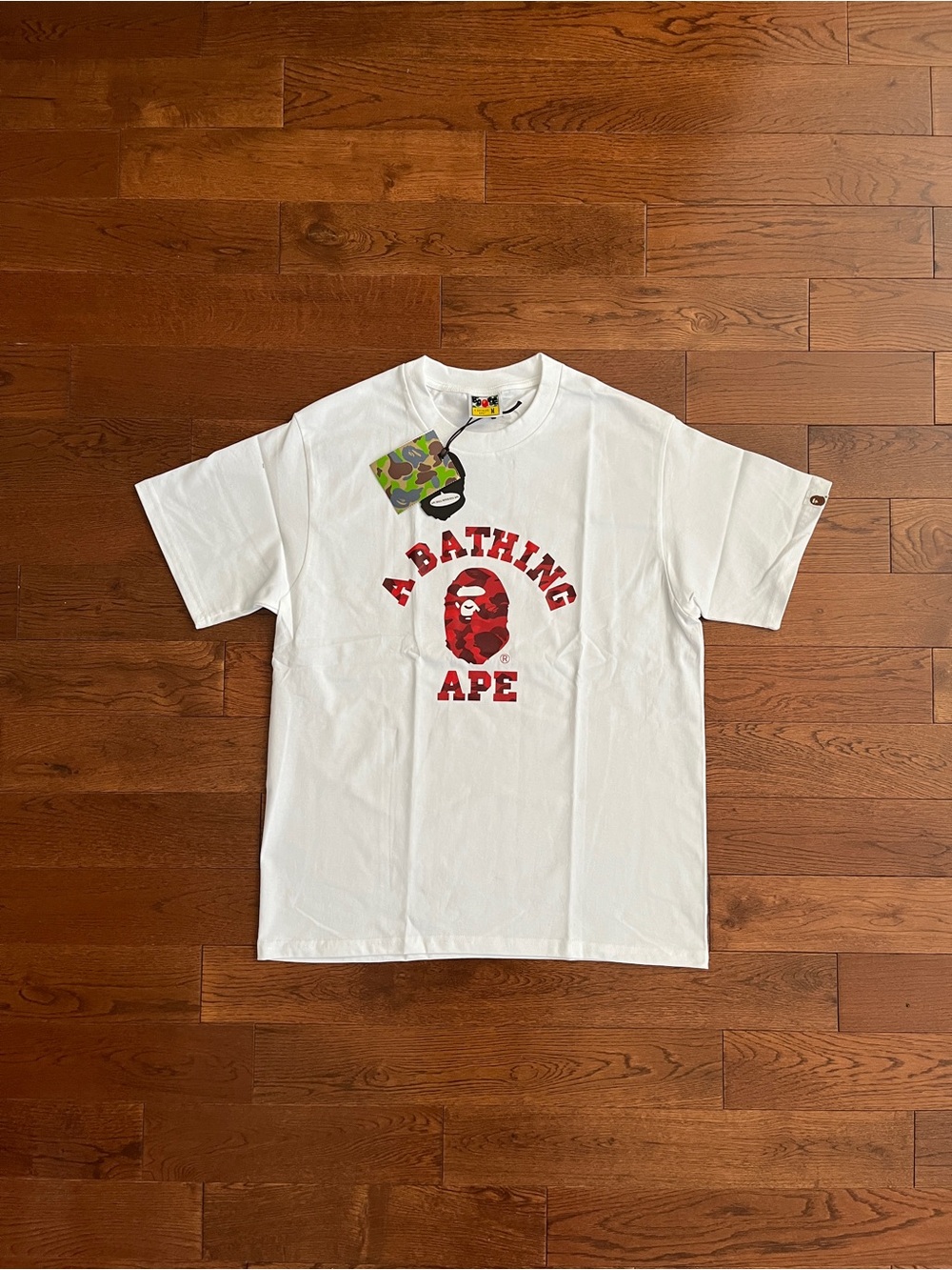 Red Camo BAPE College T-Shirt